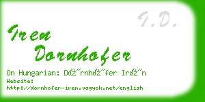 iren dornhofer business card
